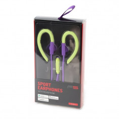 FREESTYLE IN-EAR EARPHONES + MIC SPORT FH1014 GREEN / PURPLE [42693] foto