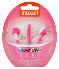 Casca Maxell stereo Colour Budz PINK cu handsfree 303752.00.CN foto