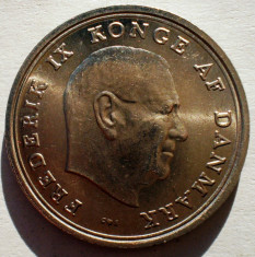 1.739 DANEMARCA FREDERIK IX 1 KRONE 1971 AUNC foto