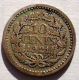 1.943 OLANDA WILHELMINA I 10 CENTS 1921 ARGINT, Europa