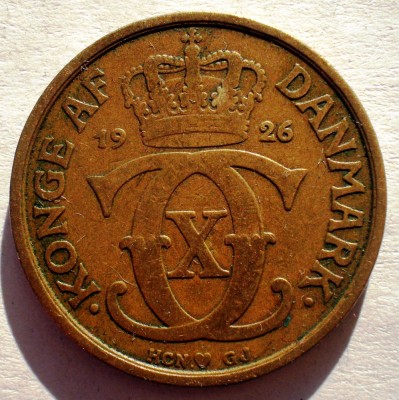 1.960 DANEMARCA CHRISTIAN X 1 KRONE 1926 foto