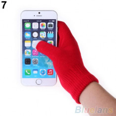 Touch Gloves manusi rosii ecran tactil telefon mobil touchscreen tableta unisex foto