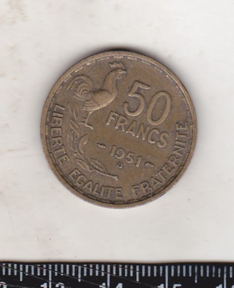 bnk mnd Franta 50 franci 1951 B