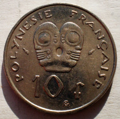 1.858 POLINESIA POLYNESIA FRANCEZA 10 FRANCS FRANCI 1983 foto