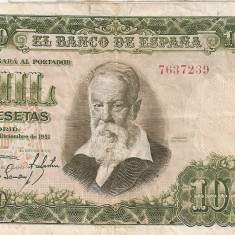 SPANIA 1000 PESETAS 1951 F