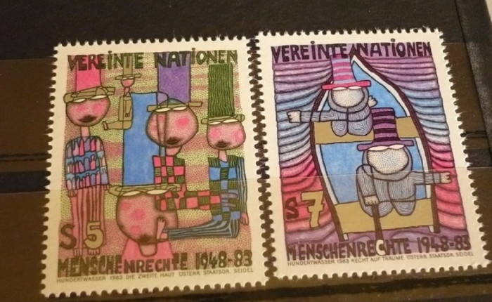 NATIUNILE UNITE VIENA 1983 &ndash; DREPTURILE OMULUI, serie nestampilata, A26