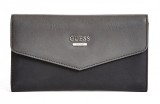 Portofel Dama Guess Davison SLG Original Nou - Negru, Bej, Navy - Piele Ecologica, 12 Carduri, Buzunar Fermoar