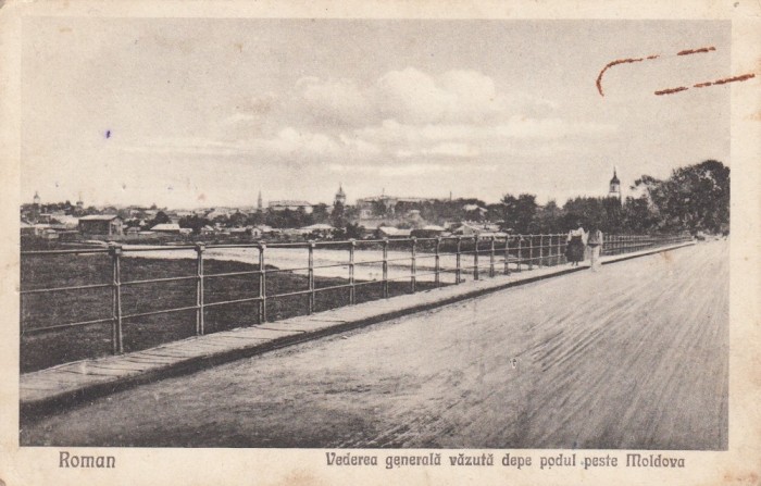 ROMAN VEDERE GENERALA VAZUTA DE PE PODUL PESTE MOLDOVA CIRCULATA 1935