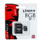 MICRO SD CARD 8GB CU ADAPTOR SD KINGSTON