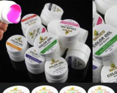 SET 12 GELURI Colorate GD-COCO C 5ML (8G) PT LAMPA UV foto