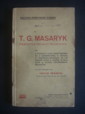 T. G. MASARYC * PRESEDINTELE REPUBLICII CEHOSLOVACE {1930} foto