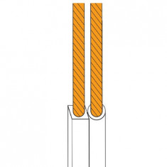 CABLU DIFUZOR 2X1.50 ALB ROLA 5M EDC foto