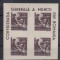 ROMANIA 1947 LP 211 a C.G.M. NEDANTELAT SUPRATAXA IN BLOC DE 4 TIMBRE MNH