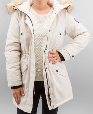 Jacheta parka cu guler detasabil - Vero Moda - 10159267 bej foto