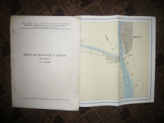 Caiet Harta Navigatie pe Dunare Bratul Macin ,scala 1:25000 -1963 foto