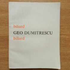 Geo Dumitrescu - Biliard (editie princeps, bilingva)