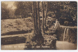3517 - Prahova, Valea Prahovei, Ethnic woman, waterfall - old postcard - used, Circulata, Printata