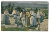 3525 - ETHNIC and musicians, Port Popular - old postcard, CENSOR - used - 1918, Circulata, Printata