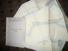 Caiet Harta Navigatie pe Dunare Bratul Borcea ,scala 1:25000 -1963 foto