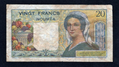 Noua Caledonie 20 francs [1] 1963 P#50c foto
