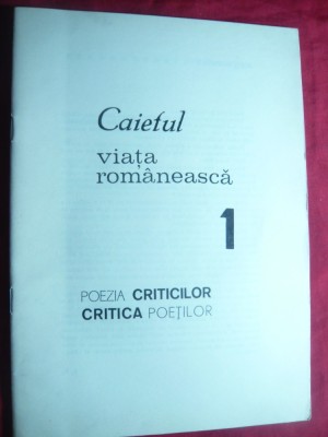 Revista si Caietul Viata Romaneasca nr 1 Ed.1968 foto