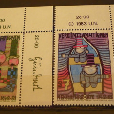 NATIUNILE UNITE VIENA 1983 – DREPTURILE OMULUI, serie nestampilata, A26