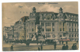 3514 - BUCURESTI, University, tramway - old postcard - used - 1933, Circulata, Printata