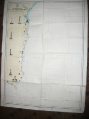 Harta navigatie- Marea Neagra de la Capul Caliacra la Capul Midia 1970 foto