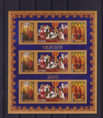 ROMANIA 2005 LP 1704 c CRACIUN MINICOALA 3 SERII NEDANTELATE MNH foto