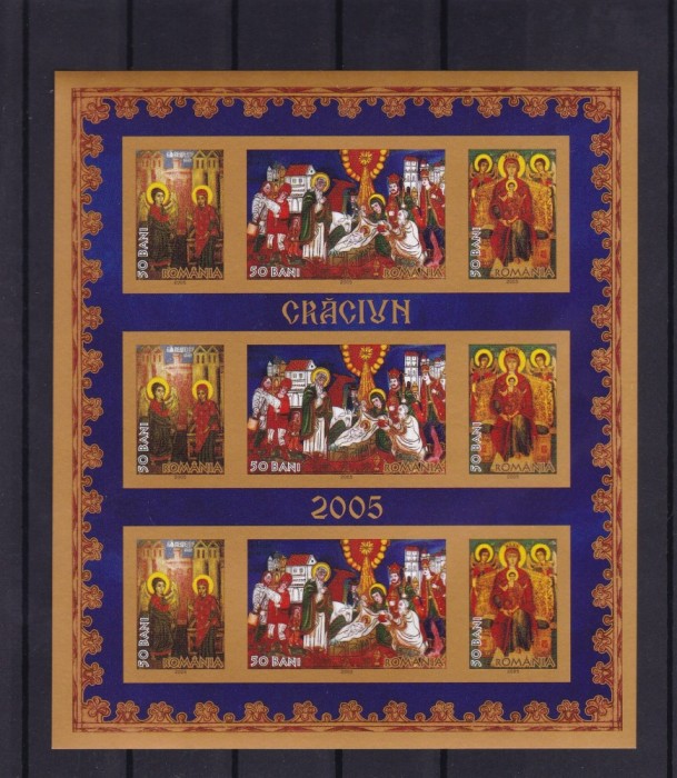 ROMANIA 2005 LP 1704 c CRACIUN MINICOALA 3 SERII NEDANTELATE MNH