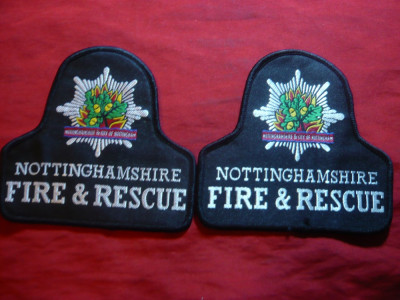 2 Embleme de umar - Pompierii din Nothingham Anglia foto