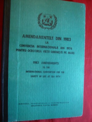 Amendamente 1983 la Conventia 1974 pt.ocrotirea vietii omenesti pe mare foto