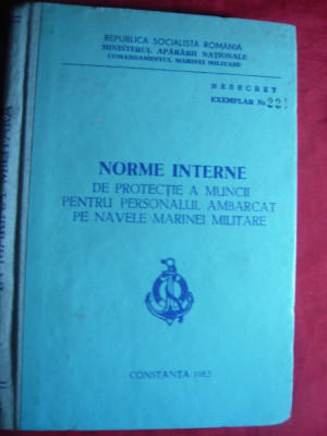 Cap.Marinescu G.-Norme interne de Protectie a muncii -Nave Marina Militara 1983 foto