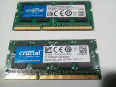 Memorii RAM DDR3 kit 16GB (2modulx8GB) CRUCIAL 2RX8 PC3L 12800 la 1600Mhz laptop foto