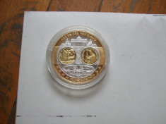 Moneda medalie Vatican, argint 999, placata cu aur foto