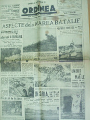 Ordinea 9 iulie 1941 Marea Neagra evrei Antonescu Basarabia Baneasa Mussolini foto