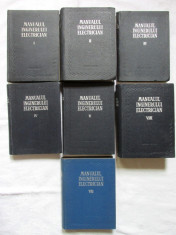 MANUALUL INGINERULUI ELECTRICIAN Vol. I,II,III,IV,V, VII,VIII, Col. aut, 1953 foto