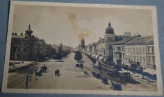 ARAD - Andrassy ter (Biserica Catolica) - 1919 - animata, trasuri, auto foto