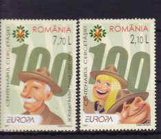 ROMANIA 2007 , LP 1762 , EUROPA CENTENARUL CERCETASIEI SERIE MNH foto