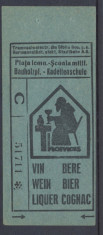 RFL ROMANIA anii 1930 Sibiu bilet de tramvai cu reclama la vin bere lichior foto