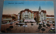 ORADEA (Nagyvarad) - Piata Sfantul Laszlo (Szent Laszlo ter) - 1918 - tramvai foto