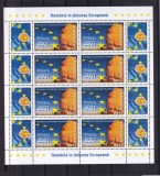 ROMANIA 2007 LP 1752 a ROMANIA IN U. E. MINICOALA 8 TIMBE SI 8 VINIETE MNH, Nestampilat