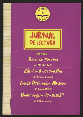 (C6980) JURNAL DE LECTURA. PENTRU PUNCI CU PORUNCI DE MICHAEL ENDE... foto