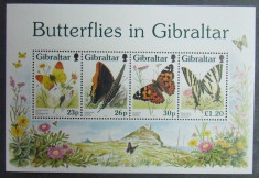 GIBRALTAR 1997 - FLUTURI, 1 M/SH NEOBLITERATA - GB 136 foto