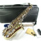 Saxafon curbat ALT auriu+argintiu Cherrystone ALTO Saxophone Mi b (E b) nou