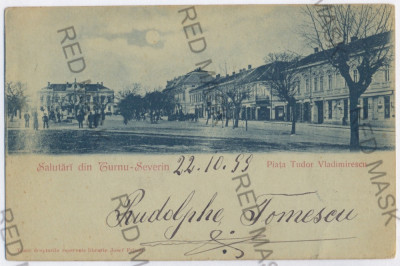 3547 - TURNU-SEVERIN, Market, Litho - old postcard - used - 1899 foto