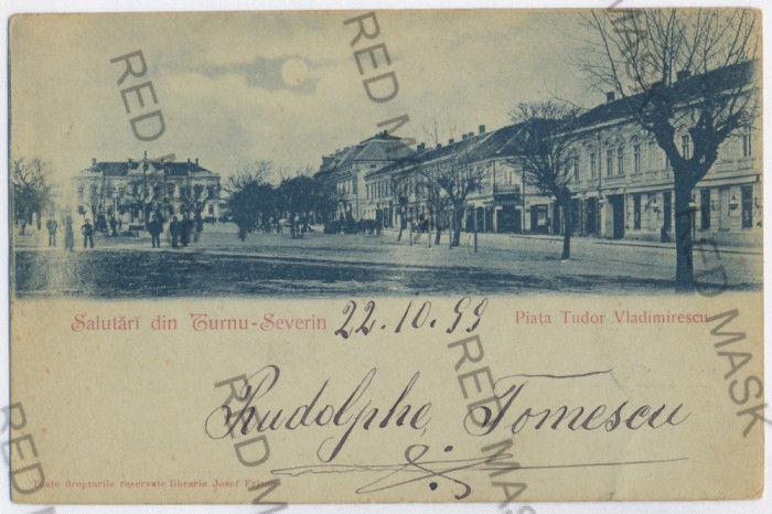 3547 - TURNU-SEVERIN, Market, Litho - old postcard - used - 1899