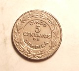 HONDURAS 5 CENTAVOS 1956, America Centrala si de Sud