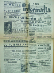 Informatia 15 decembrie 1940 reconstructie Romania Horia Sima Chisinau Balti foto
