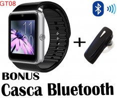 SmartWatch Android Ceas TELEFON + casca Bluetooth foto